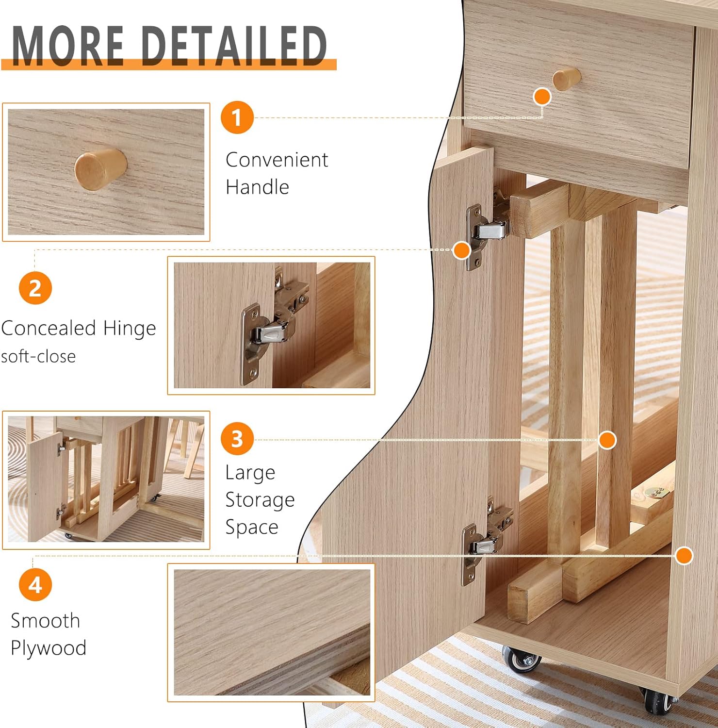 FlexiLeaf Farmhouse Dining Table