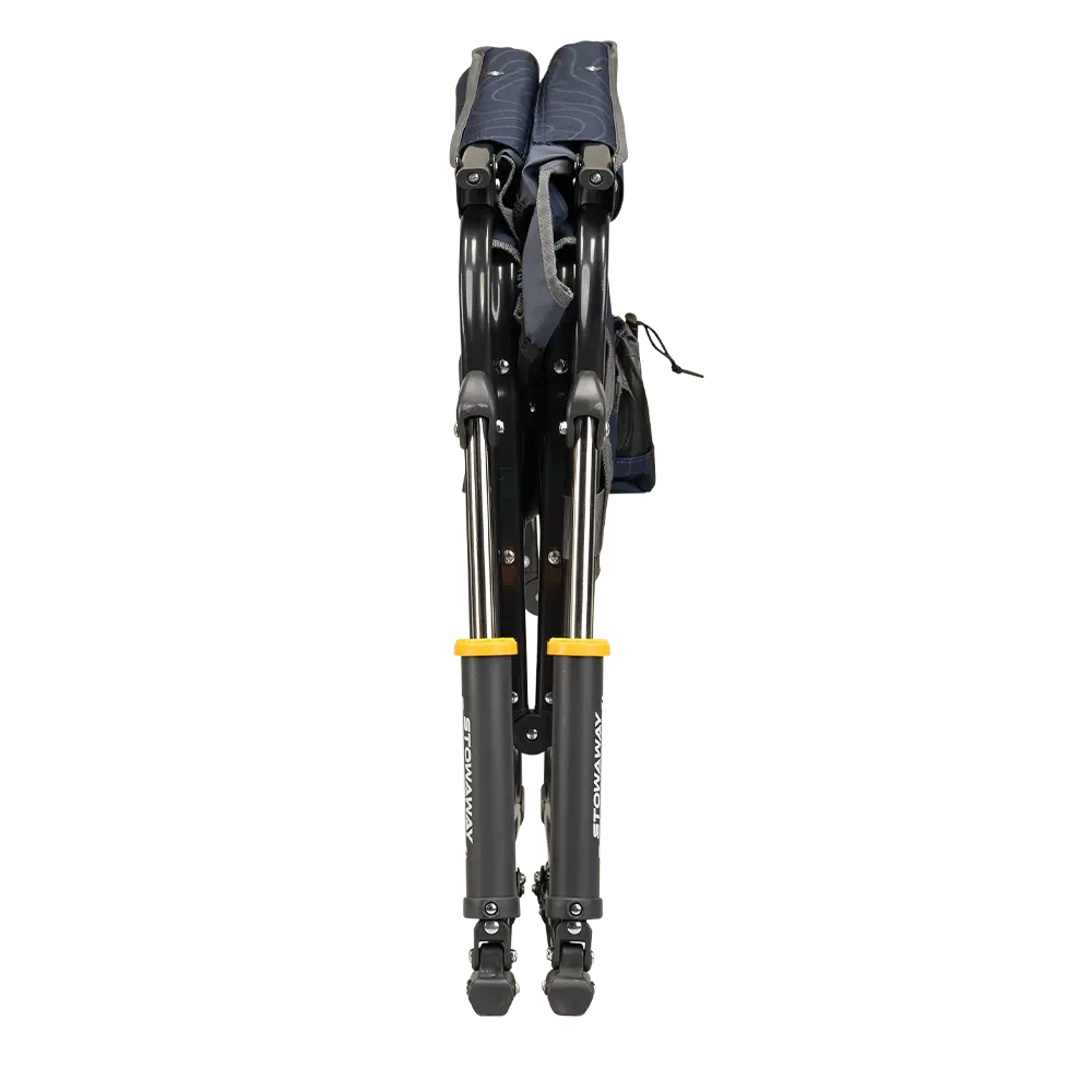 Folded view of the Navy Topo Stowaway Rocker. 