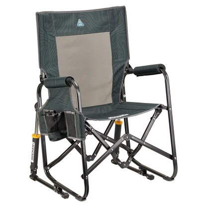 The front right side angle of the Hunter Topo Stowaway Rocker. 