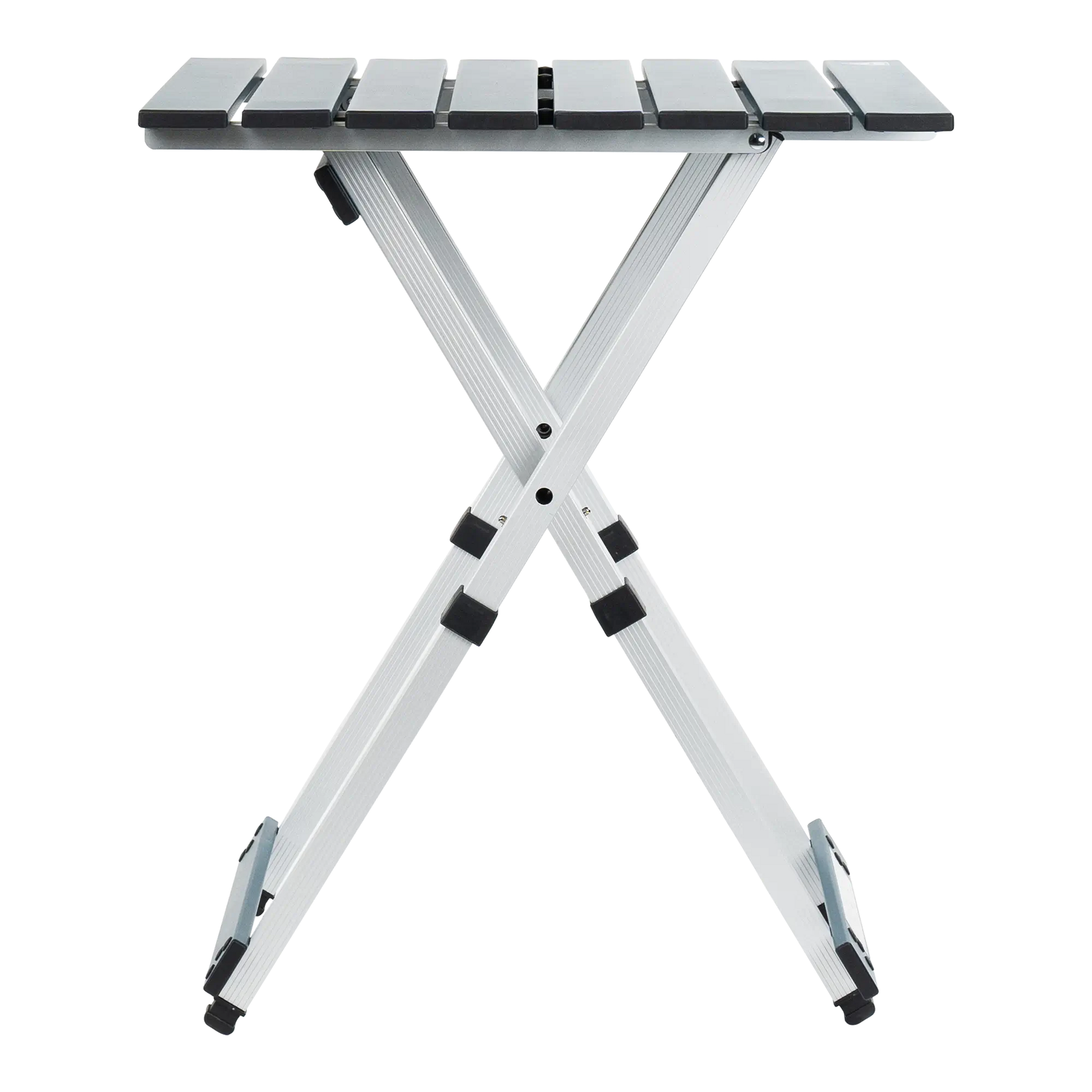 Compact Camp Table 20, Teal, Side Angle