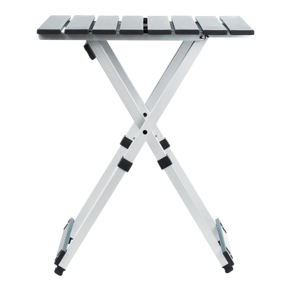 Compact Camp Table 20, Teal, Side Angle